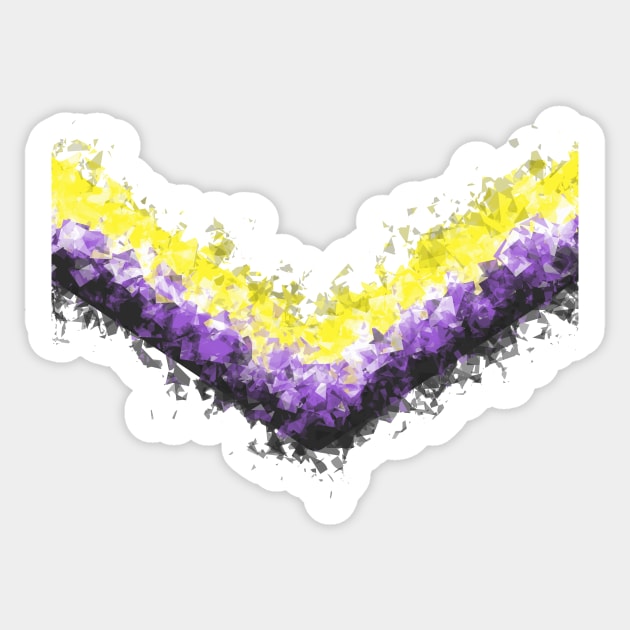 chevron - nonbinary - glitch Sticker by Tallulah-Malibu